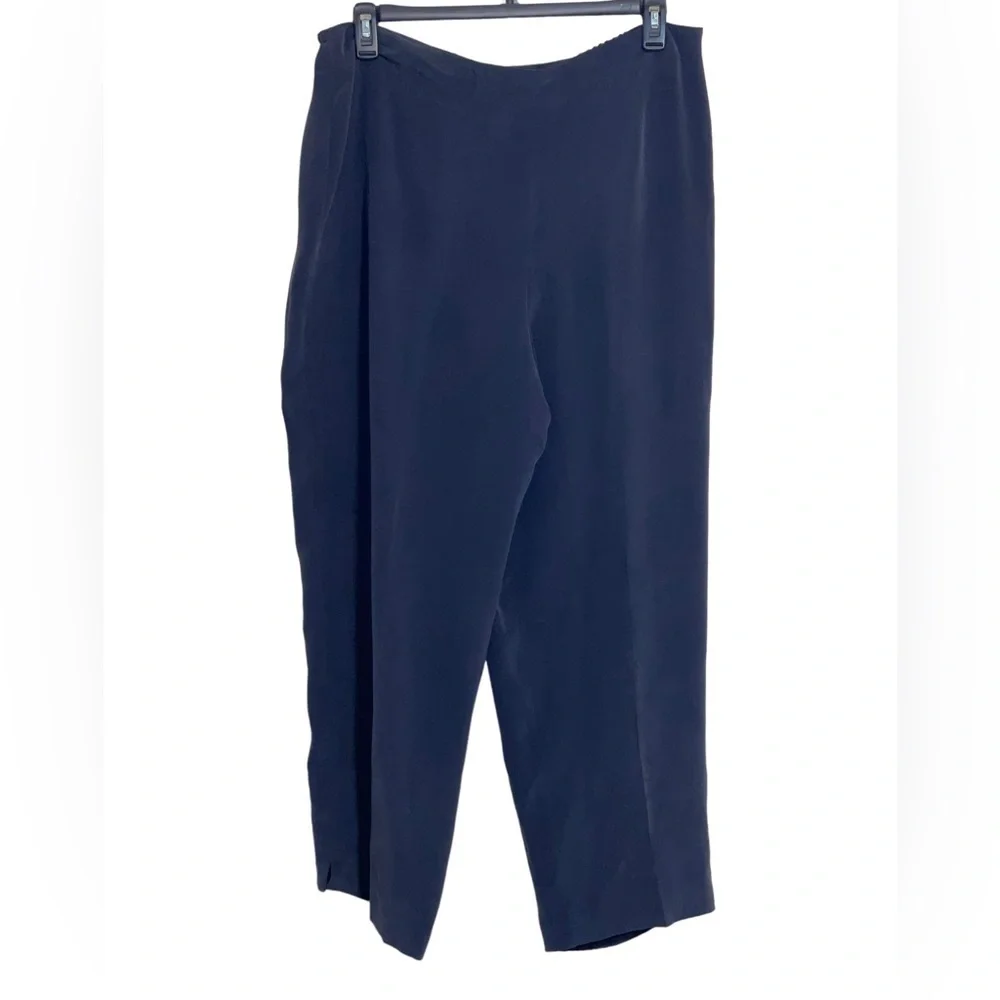 NWT Jones New York Navy Blue  Silk pants. Size 18 W New - old stock - Picture 2 of 8
